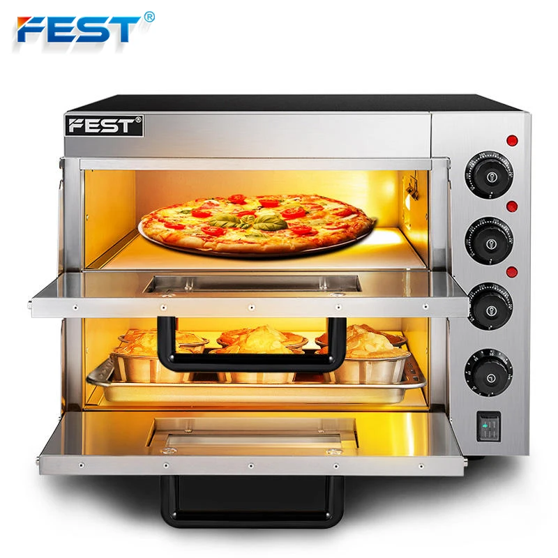 FEST commercial 13inch pizza oven two deck two deck 40 liters commercial oven kitchen appliance owen kitchen ovenknob