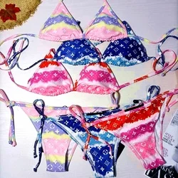 2021 New Wholesale Excellent Design Bathing Suits Sexy Triangle Swim Wear Letter Bikinis Woman Swimwear Brands Designer Swimsuit