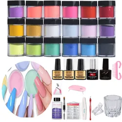 Wholesale Crystal Clear Acrylic Nail Powder Quick Dry Cleaning Deep Powder Nail Set Gel Nail design Acrylic Powder