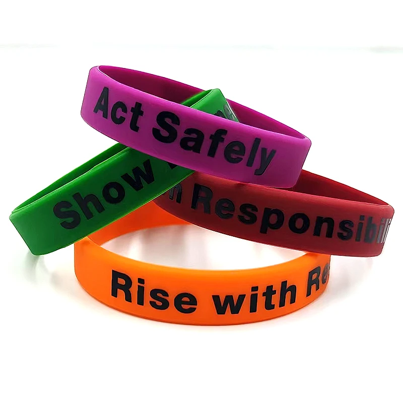 Wholesale Printing Rubber Bracelet Bands Custom Silicon Wristband For Personalized Gifts Bracelet