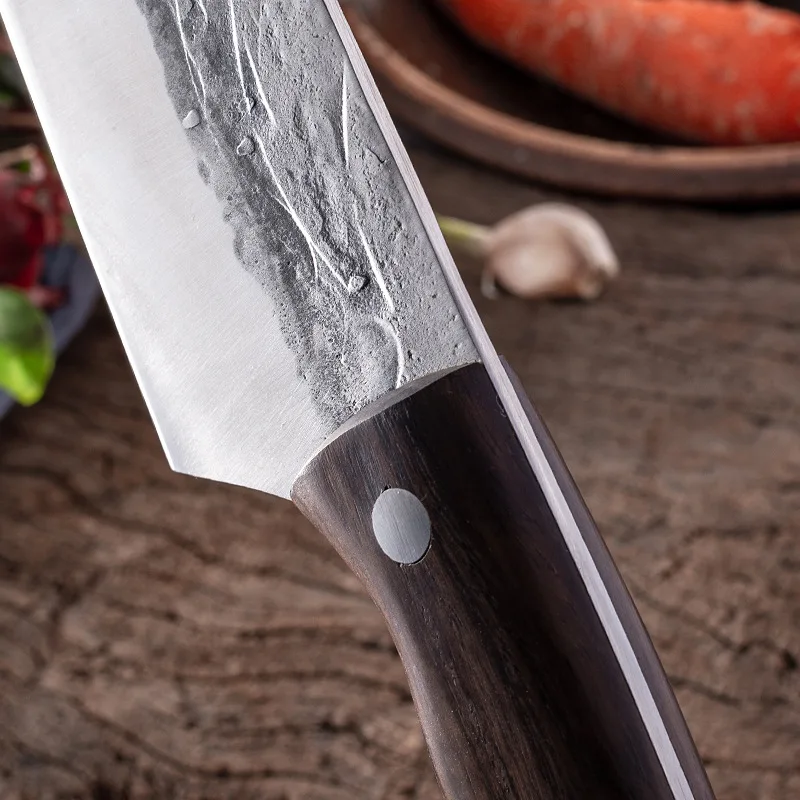 Handmade Forged 7 Inch Kiritsuke Kitchen Chef Knife 5CR15MOV Stainless Steel Blade