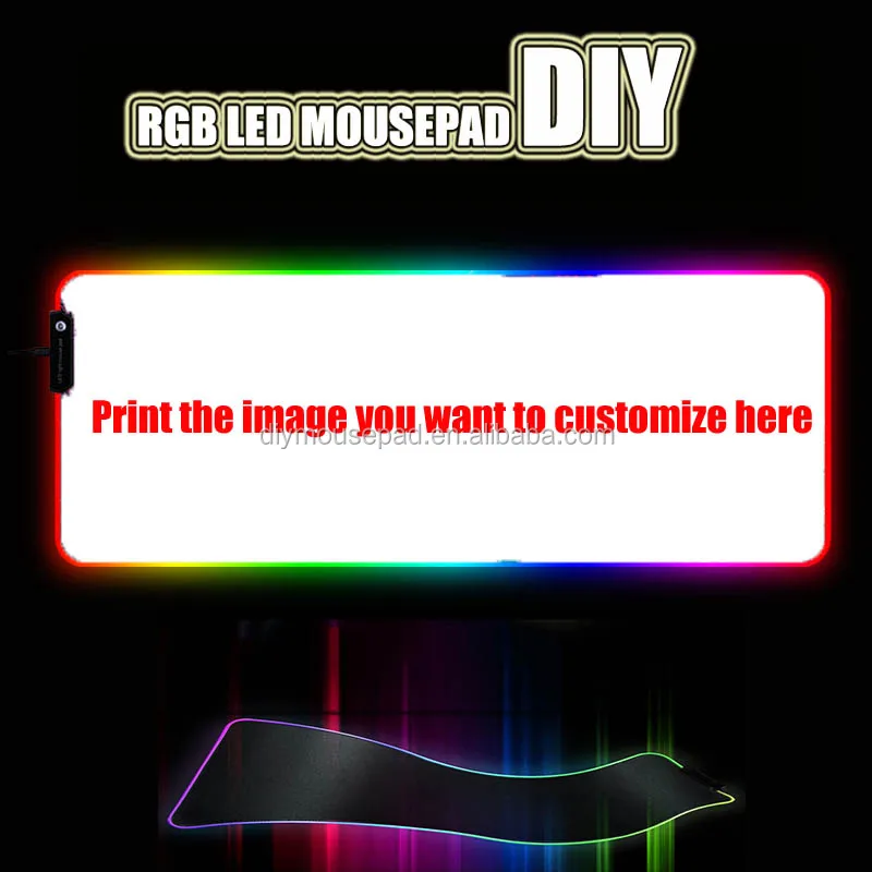 30x80 см розовые RGB аниме коврики светодиодная подсветка коврик Kawaii игровые аксессуары Настольный Сейлор