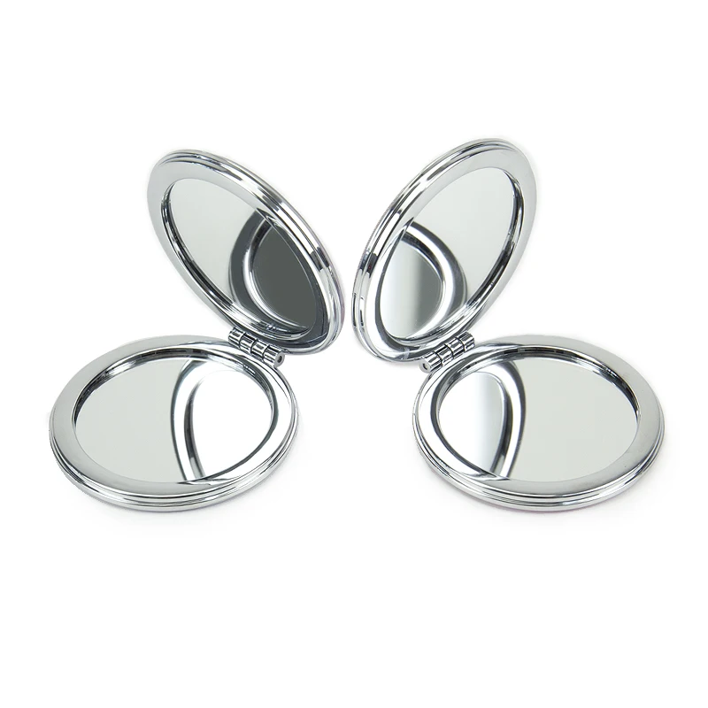 Customized Logo Hand Mirror Quicksand Compact Mirror Water Liquid Round Makeup Mirror New 2022