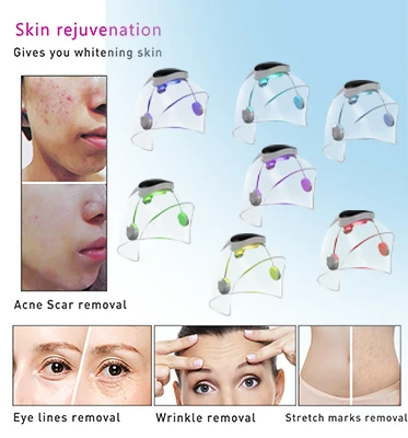 New 7 Color Korean Other Skin Care Products Skin Tightening Nano Spray Facial Panel Led Face Mask Light Therapy With Steamer