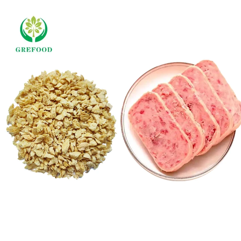 Textured Soy Protein Customized Non-GMO for vegetarians High rehydration rate as sausage Meatball with HALAL/Kosher Certified