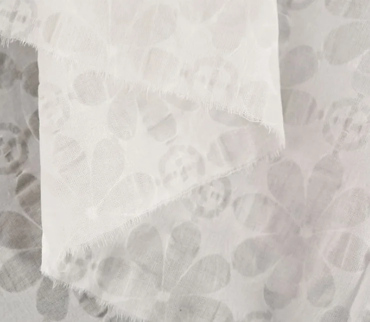 Cotton tinsel  printed fabric 100%  cotton pique crinkle sheer gauze  fabric for summer and spring clothing