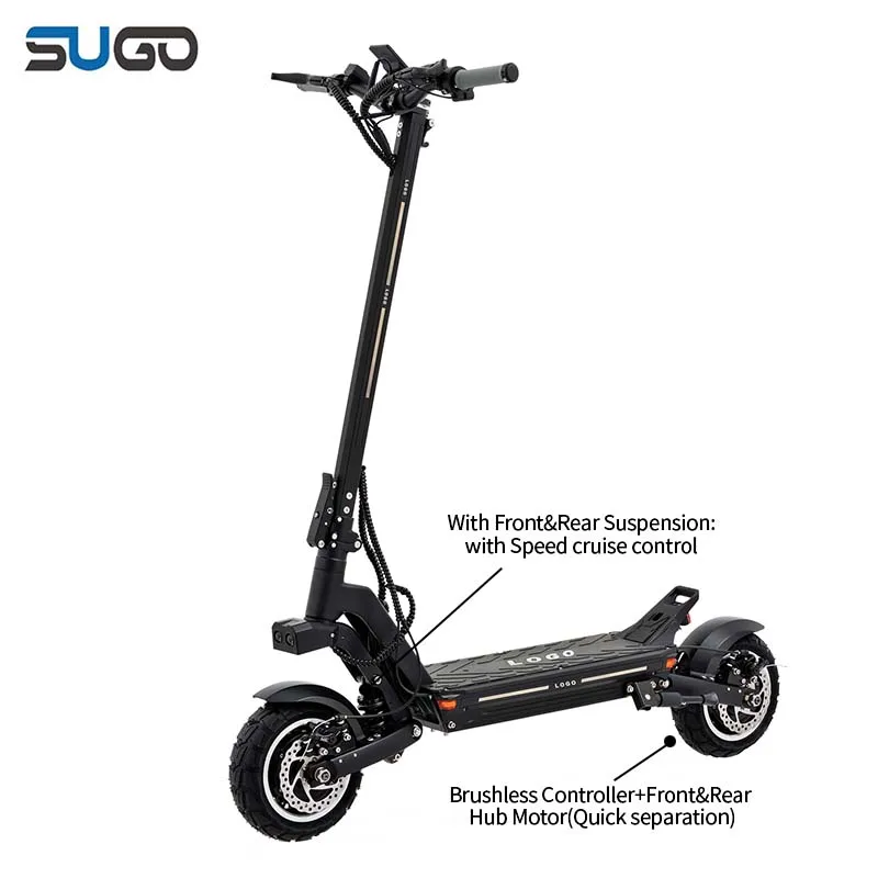 Electric Scooter Adult 700w 10inch Tire Led Light Steering Post 30-35KM Electric Scooter Foldable