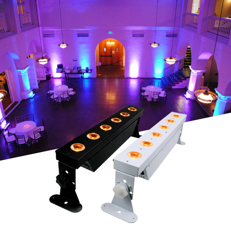 gu10 outdoor bar 6x15w 20w 5w round cover shield garden mood led uplights flight case