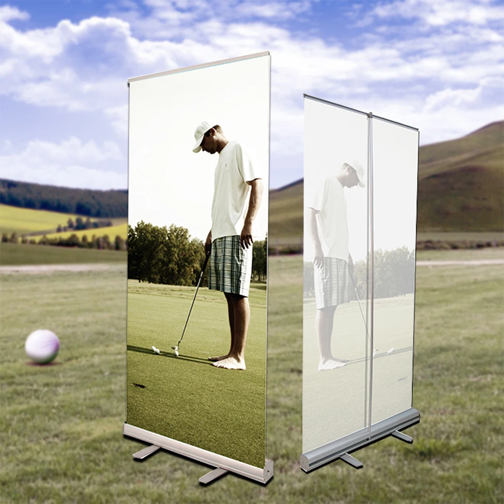 China factory 85*200cm portable single-sided fabric printing pull up retractable roll up standee graphic banner stand