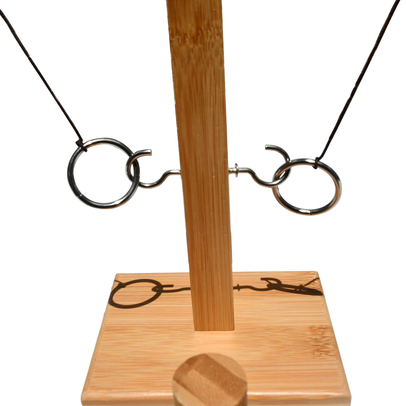 Glowing Wooden Hook Ring Toss Game Rope Ring Toss Game for Adults Hook and Ring