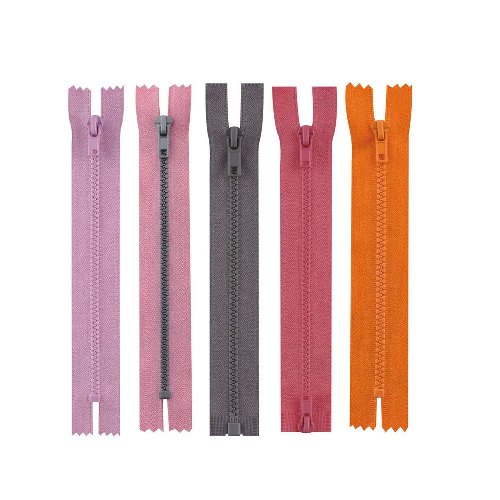 #5 25-70cm Eco Friendly Colorful Heavy Duty Big Teeth Open End Resin Plastic Zipper For Garmant