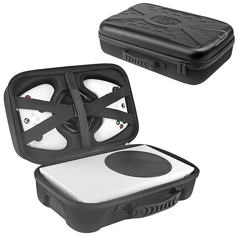Travel Hard Carrying Case Compatible with Xbox Series S Game Console Travel Storage Bag for Wireless Controllers and Accessories