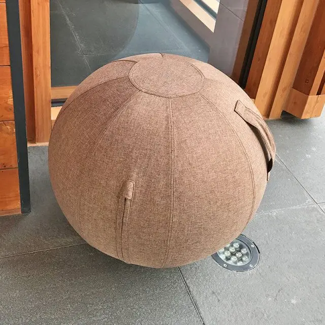 Multi-functional Balance Smooth Stretching Stability Sitting Ball Yoga Ball Chair Cover With Handle