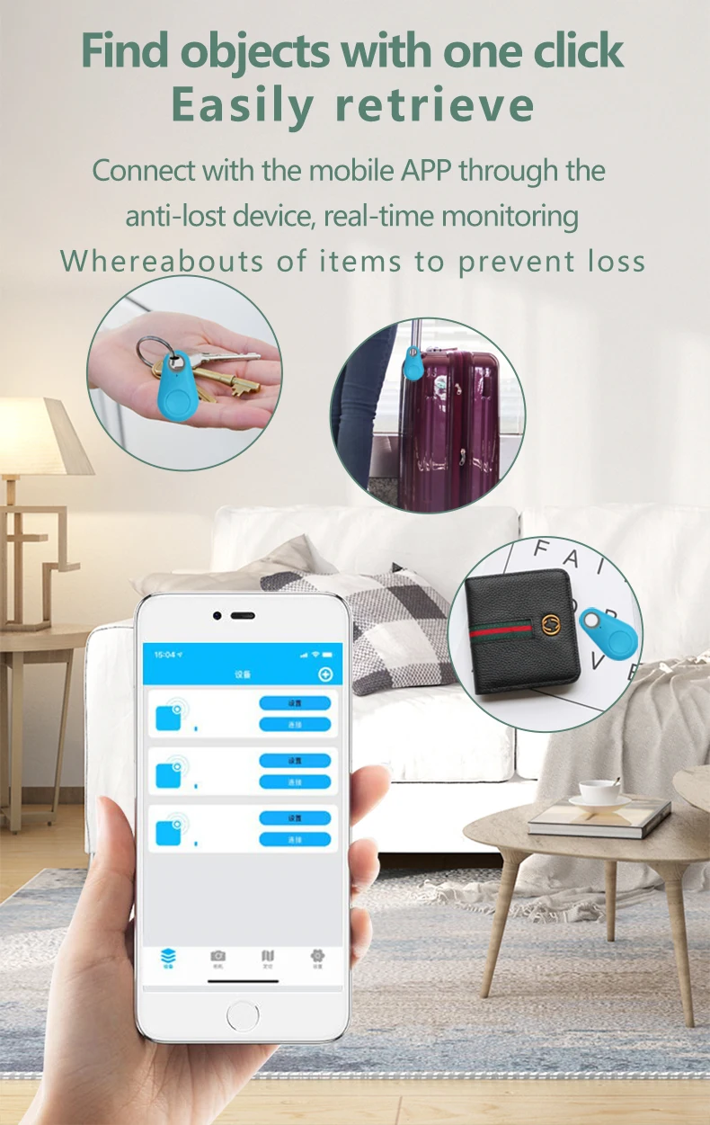 Smart  GPS Mini Anti-Lost  Accessories Locator BT Tracker Mini Portable Wireless GPS  Locator