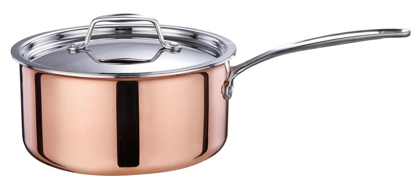 
Luxury ready to ship 12pcs Triply copper stainless steel milano cookware set 