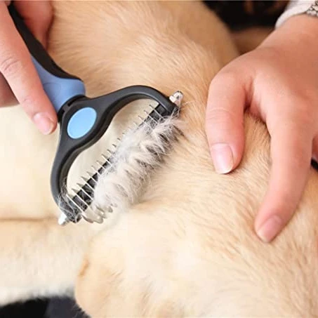 HGL HANBD PET Professional Designed stainless steel plastic pet grooming cleaning massage  hair finger fur remover comb  brush
