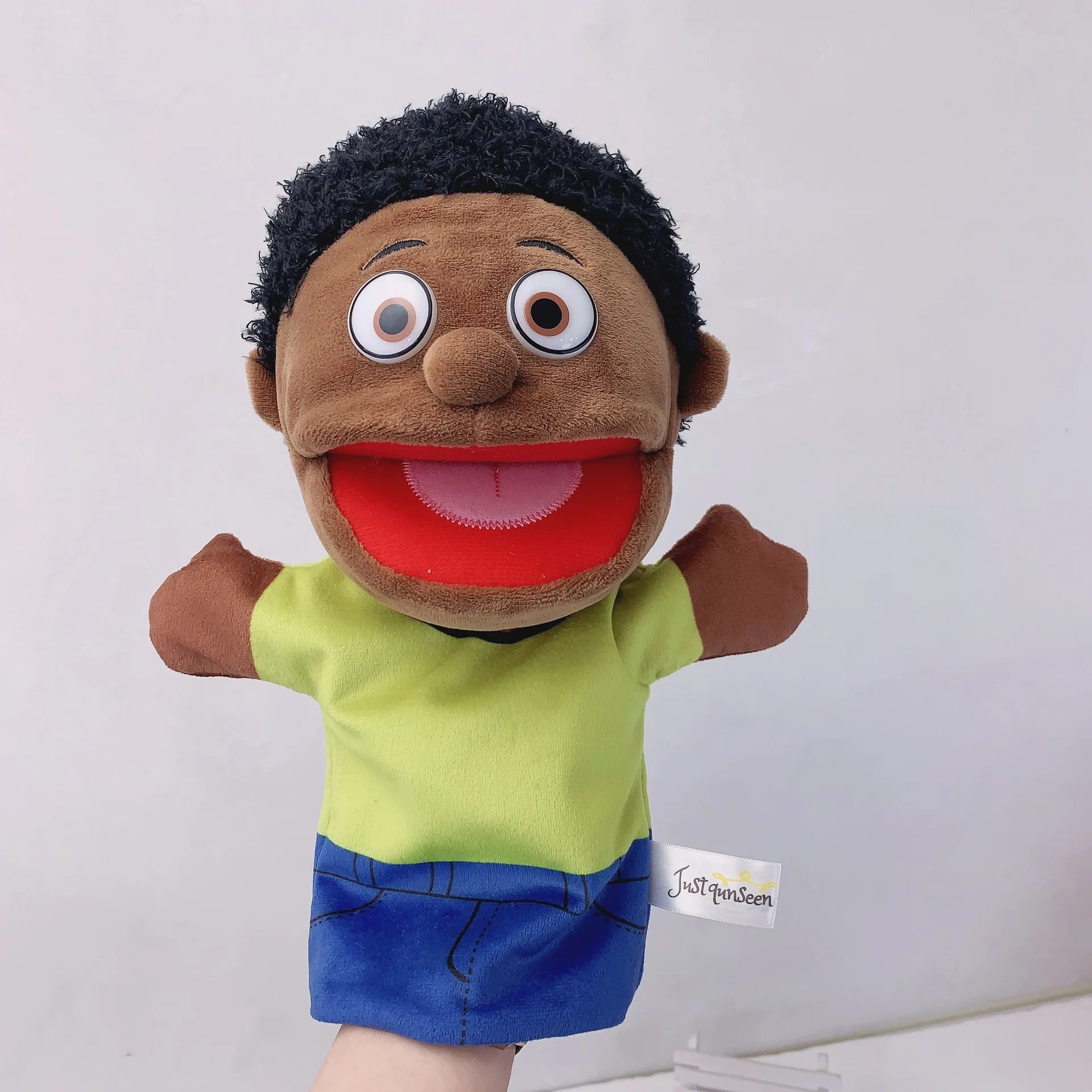 YuBon 28cm Kids Plush Finger Hand Puppet Popular Activity Boy Girl Role Play Bedtime Story Props Family Playing Plush Toys Doll