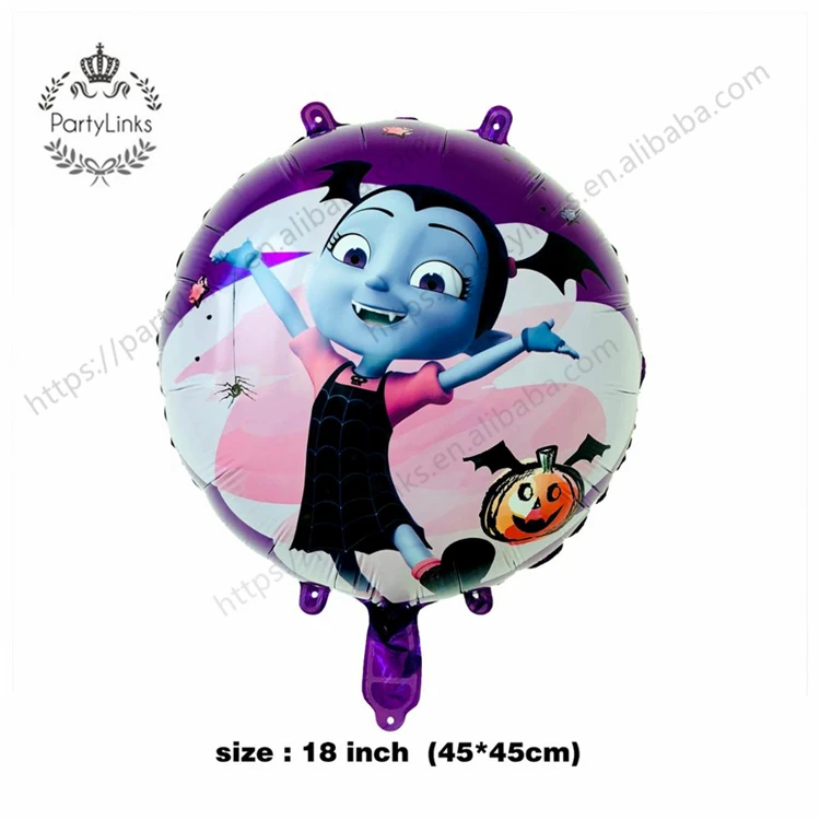 Vampire Girl Balloons Vampirina Aluminium Foil Balloon Decor Kids Party Supplies Halloween Balloons