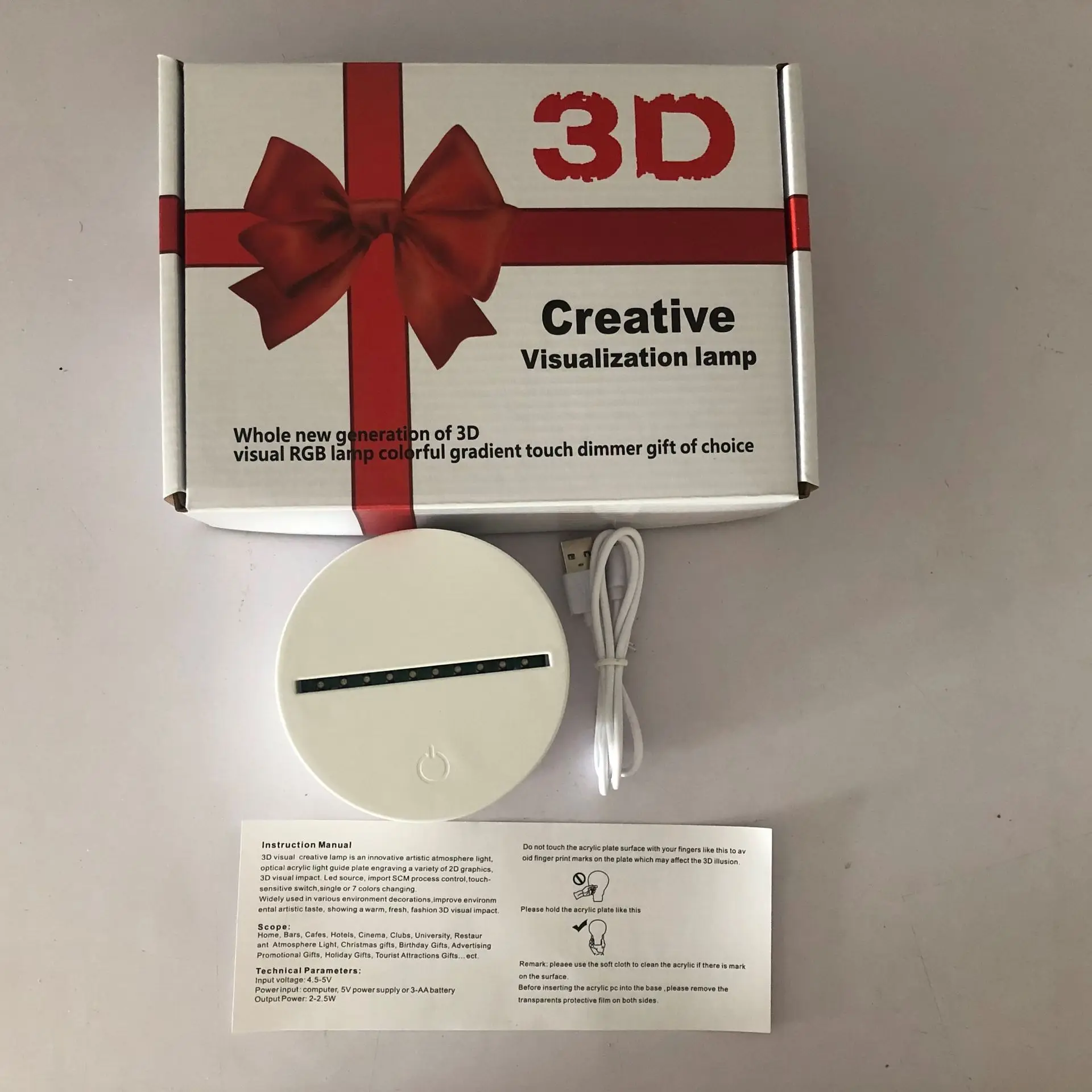 Популярный 3d стерео Ночной светильник персонализированная иллюзия творческий мультяшный мини теплый акриловый светодиодный Настольный луна динозавр декоративные