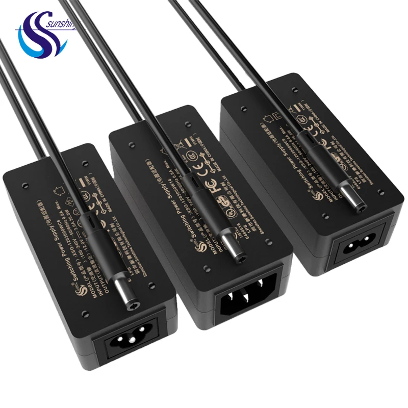  100-240V AC DC black desktop adapter 12V 4a 5a 24V 2a 2.5a charger adaptor for ce fcc ul