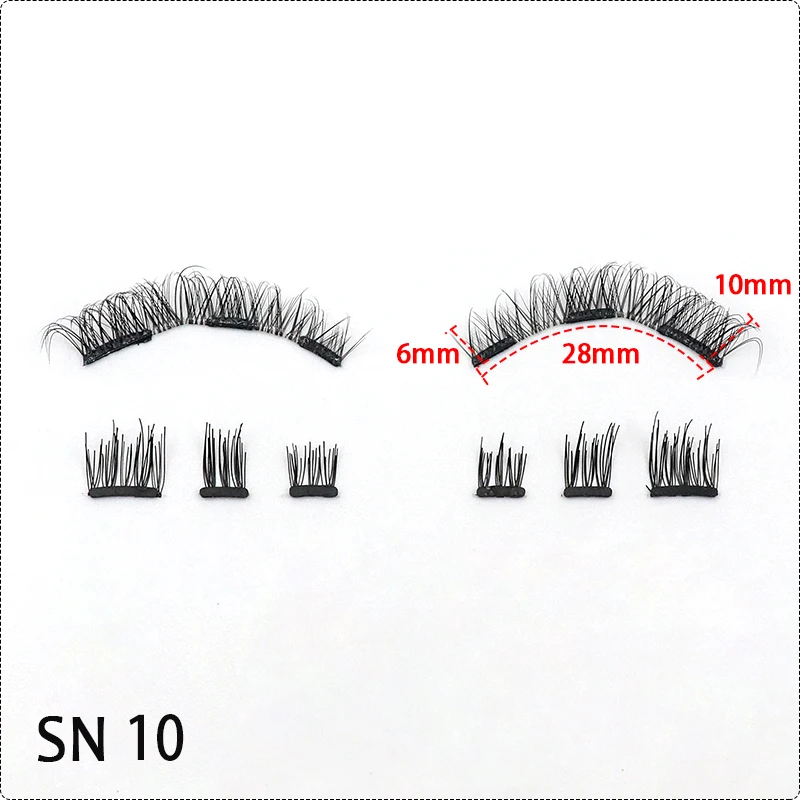 Custom Natural Soft Magnetic Eye Lashes Russian Magnetic Eyelashes Set Eyeliner Magnetic Mink Lashes