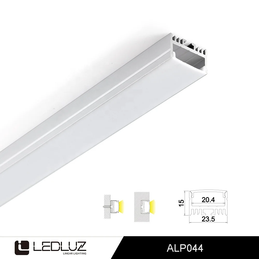 Good Heat Dissipation U Shape Surface Mounted Flat LED Aluminum Profile For LED Strips