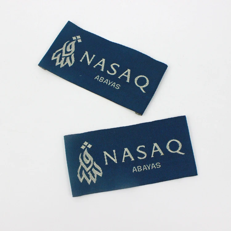 Luxury Custom Polyester  Fabric Neck label Woven Brand Labels for Garment Tags Woven Sewing Label