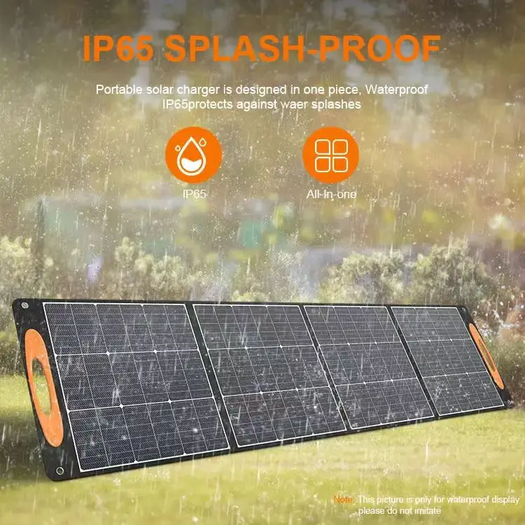 Waterproof ETFE portable solar generator 100W 200W foldable solar energy panel Mono PERC solar cells for Outdoor Camping