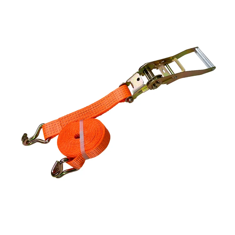 Polyester White Cargo Lashing with E Fitting E-track Tie Down Ratchet Strap