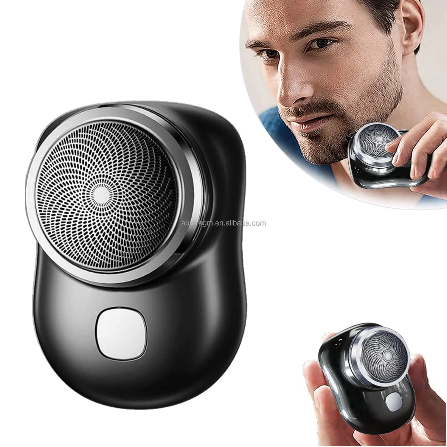 2023 Hot sale USB rotary Rechargeable Electric Shaver Waterproof six Blade Shavers for man with usb charging manli shaver