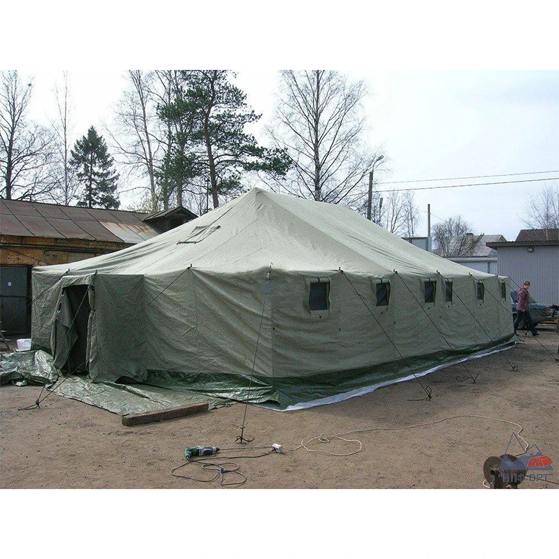 Waterproof and fire resistance USV 56 80 people use tarpaulin 500-700gsm  canvas tent