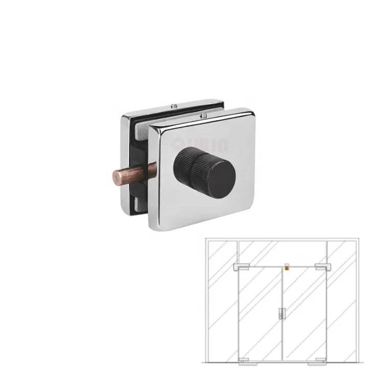 9CE 8MM 10MM 12MM Glass Door Patching Fitting Stainless Steel 304 Frameless Top Glass Door Clamp