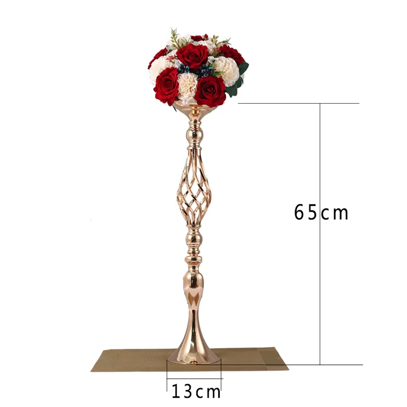 2021 New Low Priced Wedding Magic Props European Style Golden Twist Candle Holder Table Flower Wedding Decoration Props