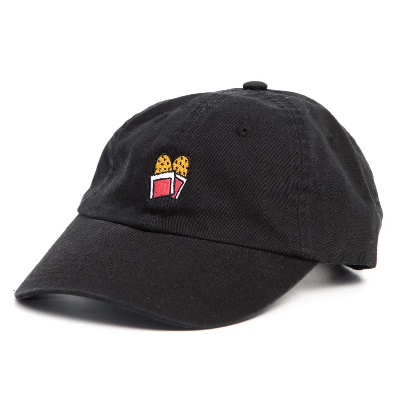 Custom Unstructured Black Dad Hat Embroidery