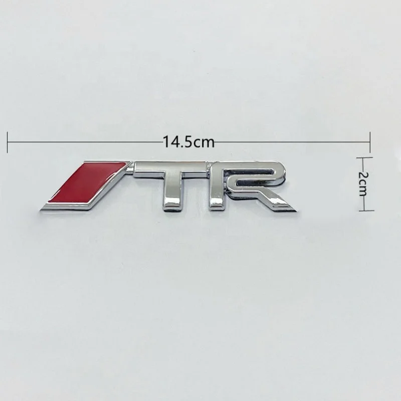 Large size letter badge Metal sticker Car modification logo 3D stereo trunk decal for Toyota