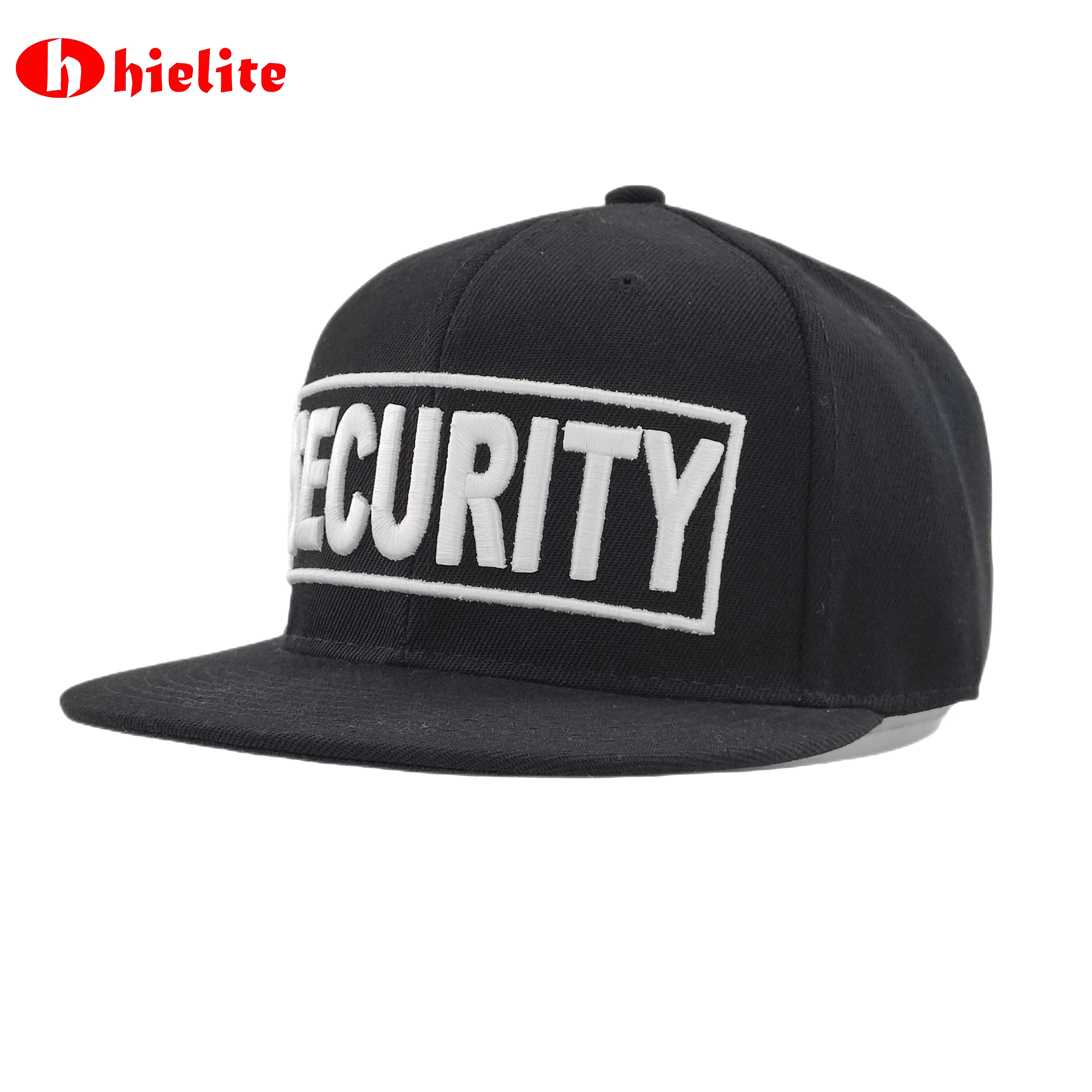 cotton Snapback Cap Classic 6 Panel Mens Hats Snapback Black hat embroidered with white lettering customizable snapback cap