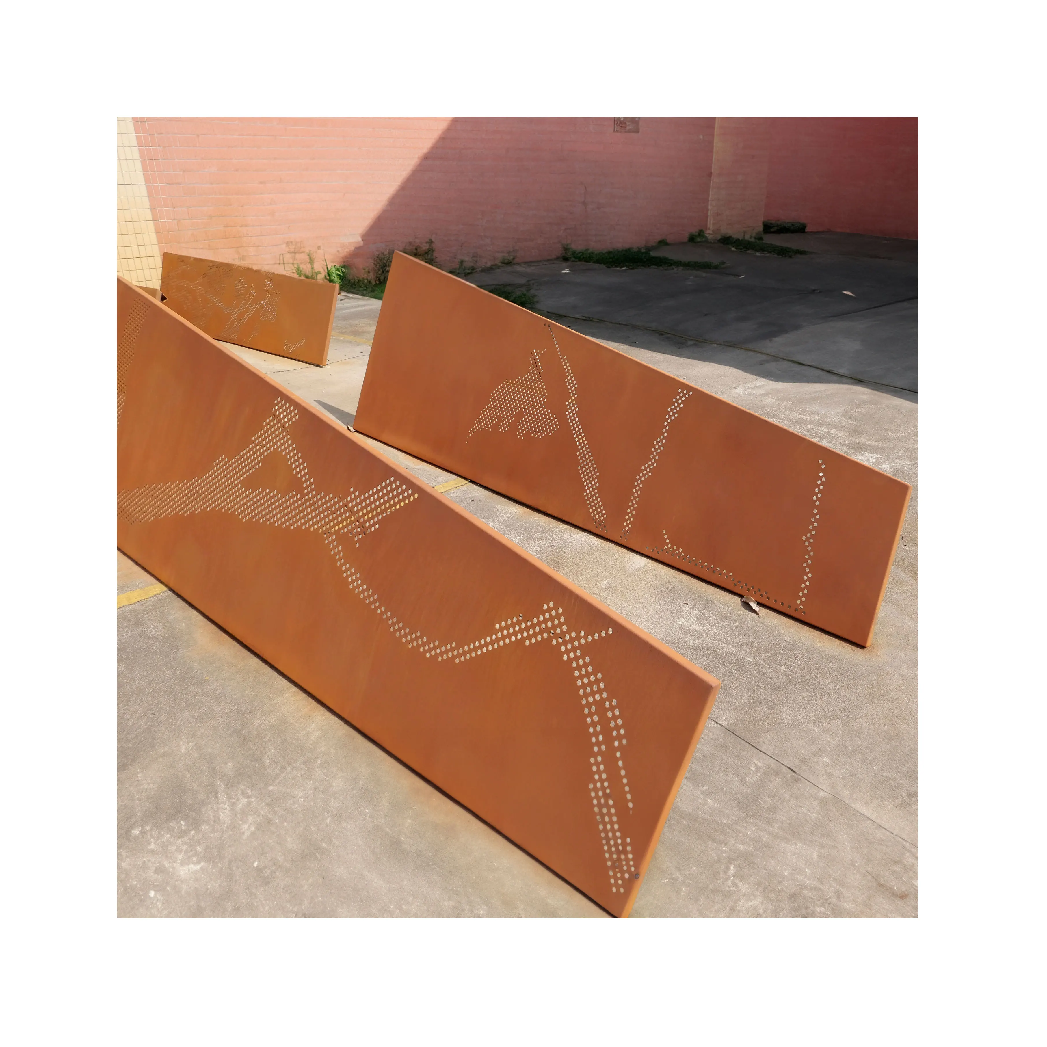 Laser Cutting  Corten Steel Rusty Sheet Corten Steel Perforated Sheets For Building Wall Panels