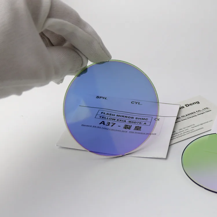 Солнцезащитные очки EXIA A37 с желтыми зеркальными линзами SHMC UV400 изогнутые 0 градиентных цветов