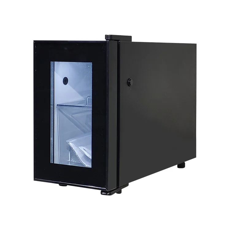 Meisda New SC08A 8L Compact Electric Portable Glass Door Bulk Milk Salad Bar Refrigerator for Hotel Household Coffee Use