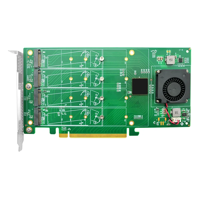 4 порта PCIe 3 0x16 NVMe адаптер PLX8747 M.2 SSD адаптера с
