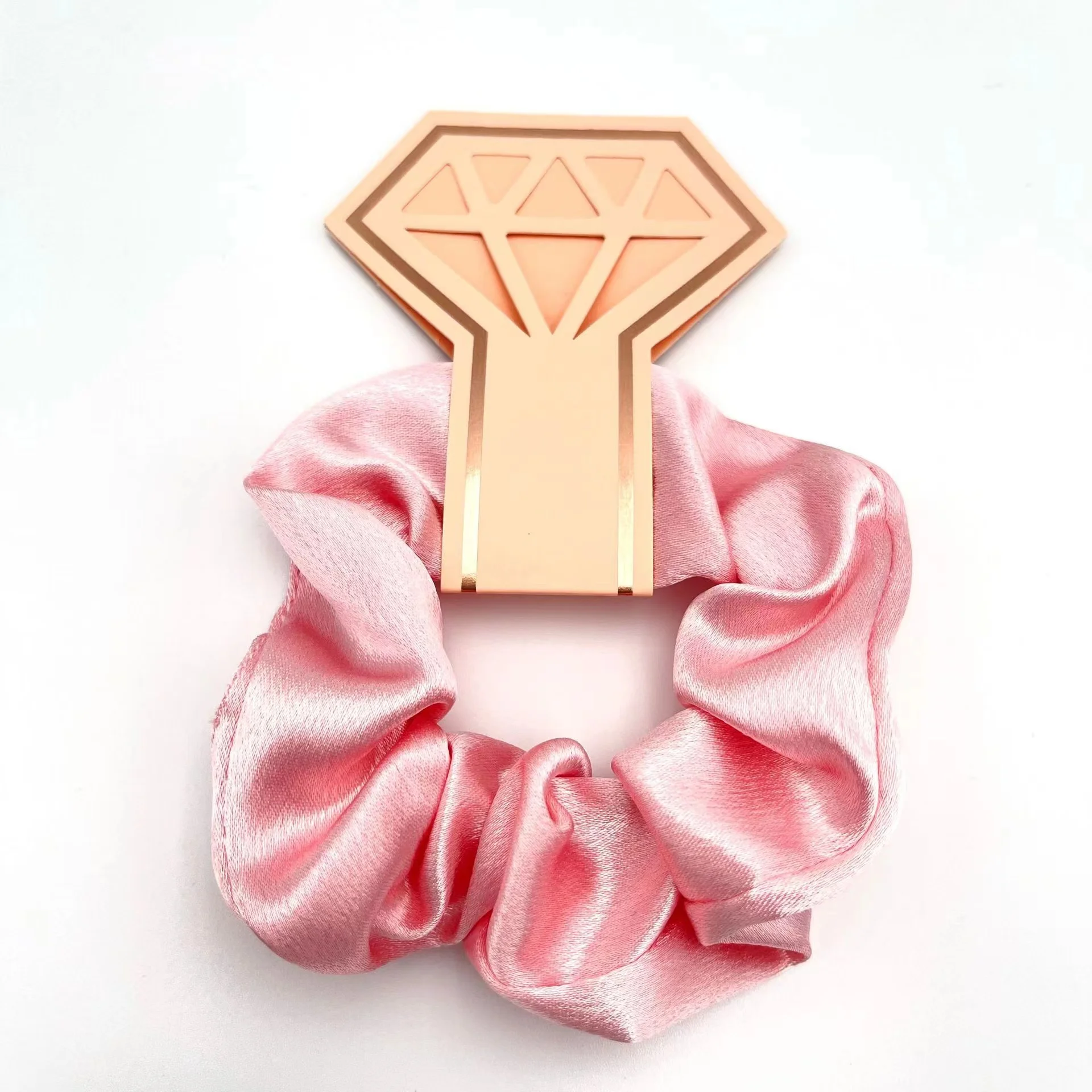 Wholesale Women Solid Color Satin Silk Hair Tie Elastic Scrunchies Ponytail Holder Hair Rope Rings Hair Accessory bridesmaid gif