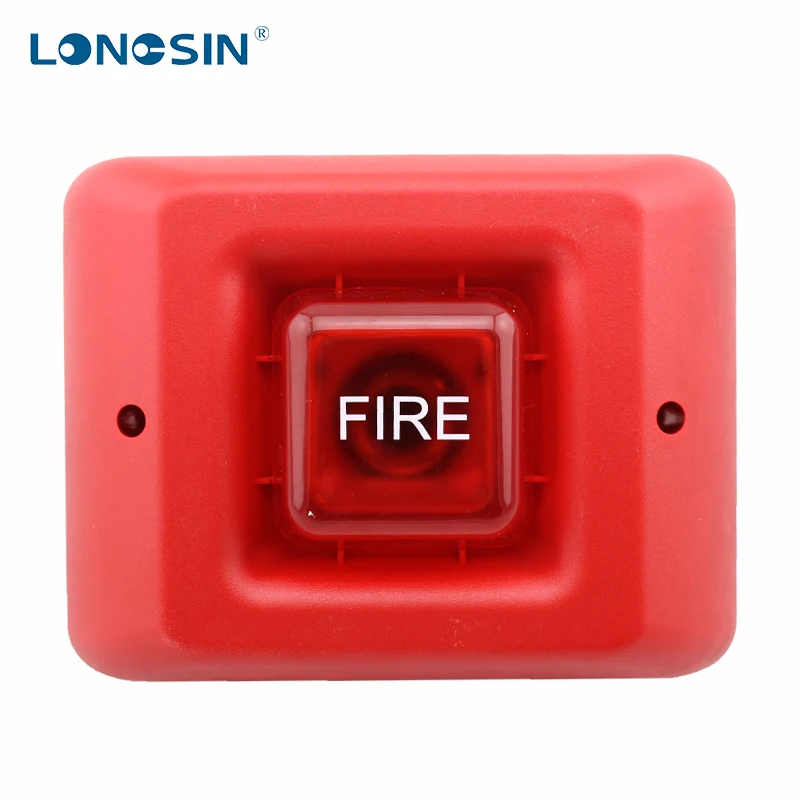 Fire alarm led light flashing l120 DB large sound strobe light alarm sounder