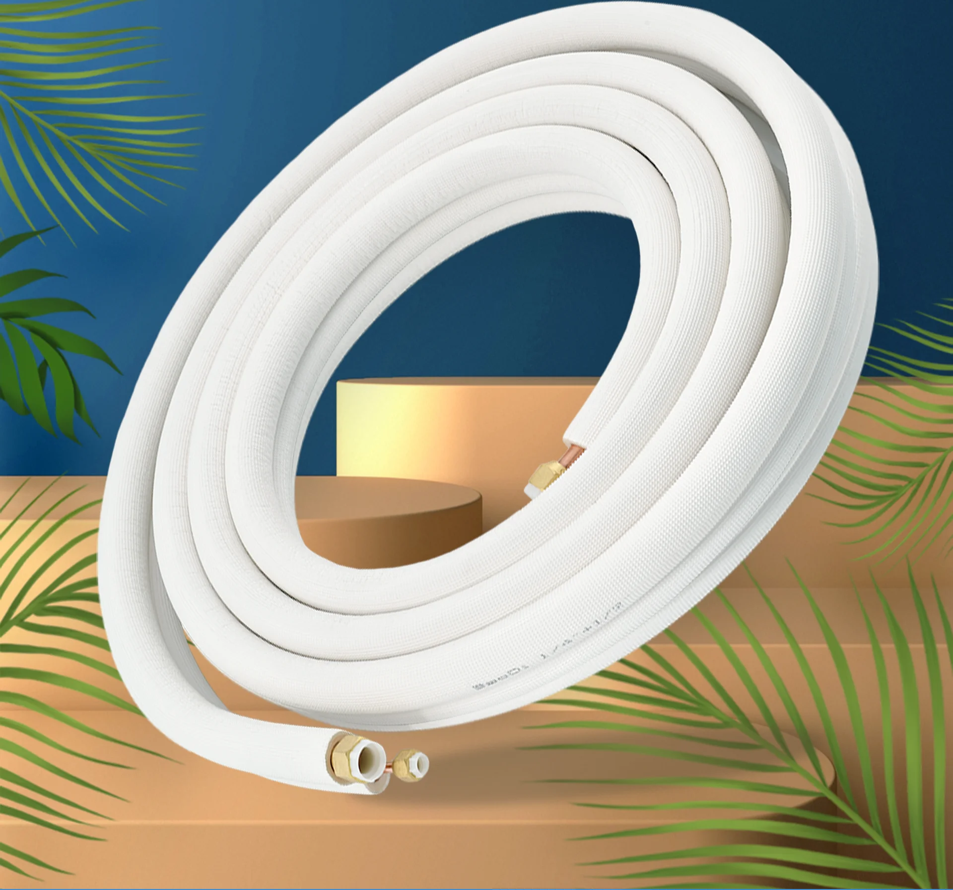 Customization Hot Sale Hvac Air Conditioner White Pe Insulation Connected Copper Pipe Tube Line Set