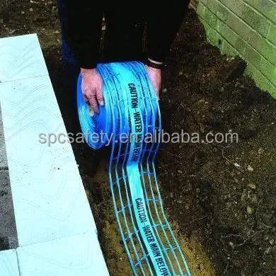 Индивидуальные пластиковые потайные кабели из ПЭНД защитная сетка подземная лента для трассировки предупреждающая непрерывный маркер