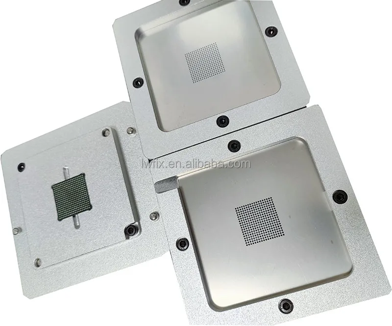 Aluminium Alloy BGA Reballing Kit Stencils & Planting Fixtures for Electronics Chip Rework & Repair for Soldering Station
