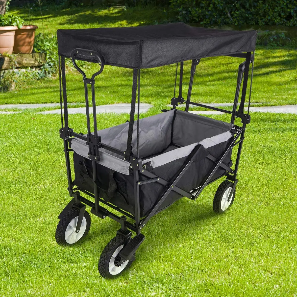 Zhejiang camping folding trolley  folding wagon collapsible wagon cart