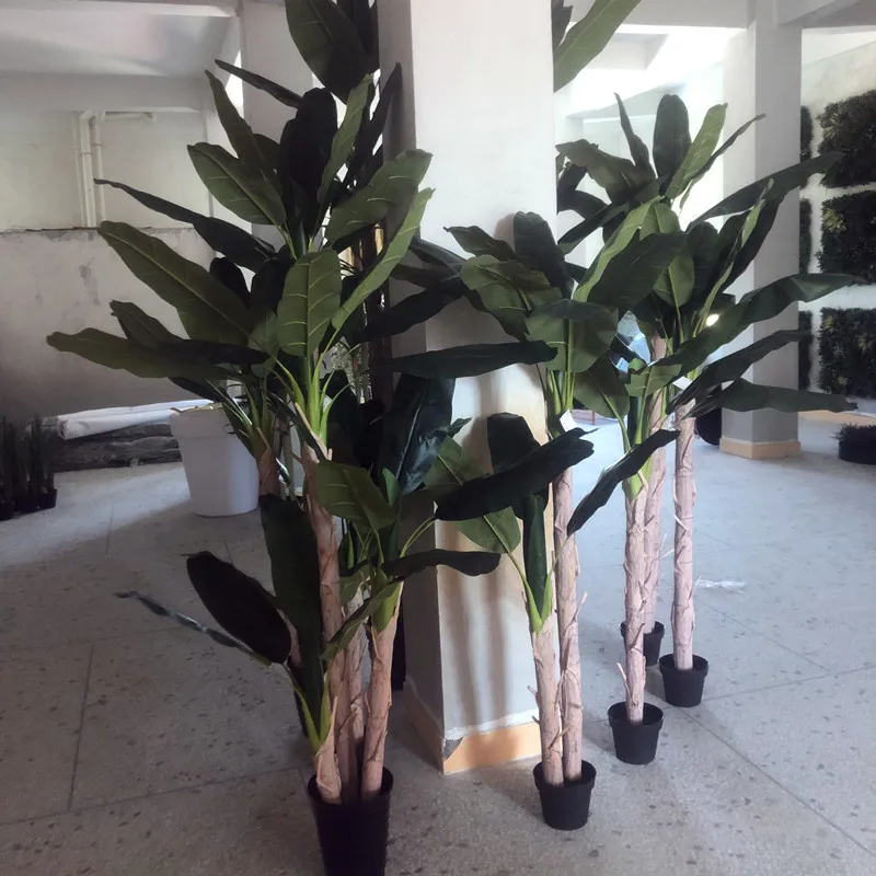 Manmade high simulation plastic bonsai plant 1.8m 6ft fake tree artificial banana tree on sale