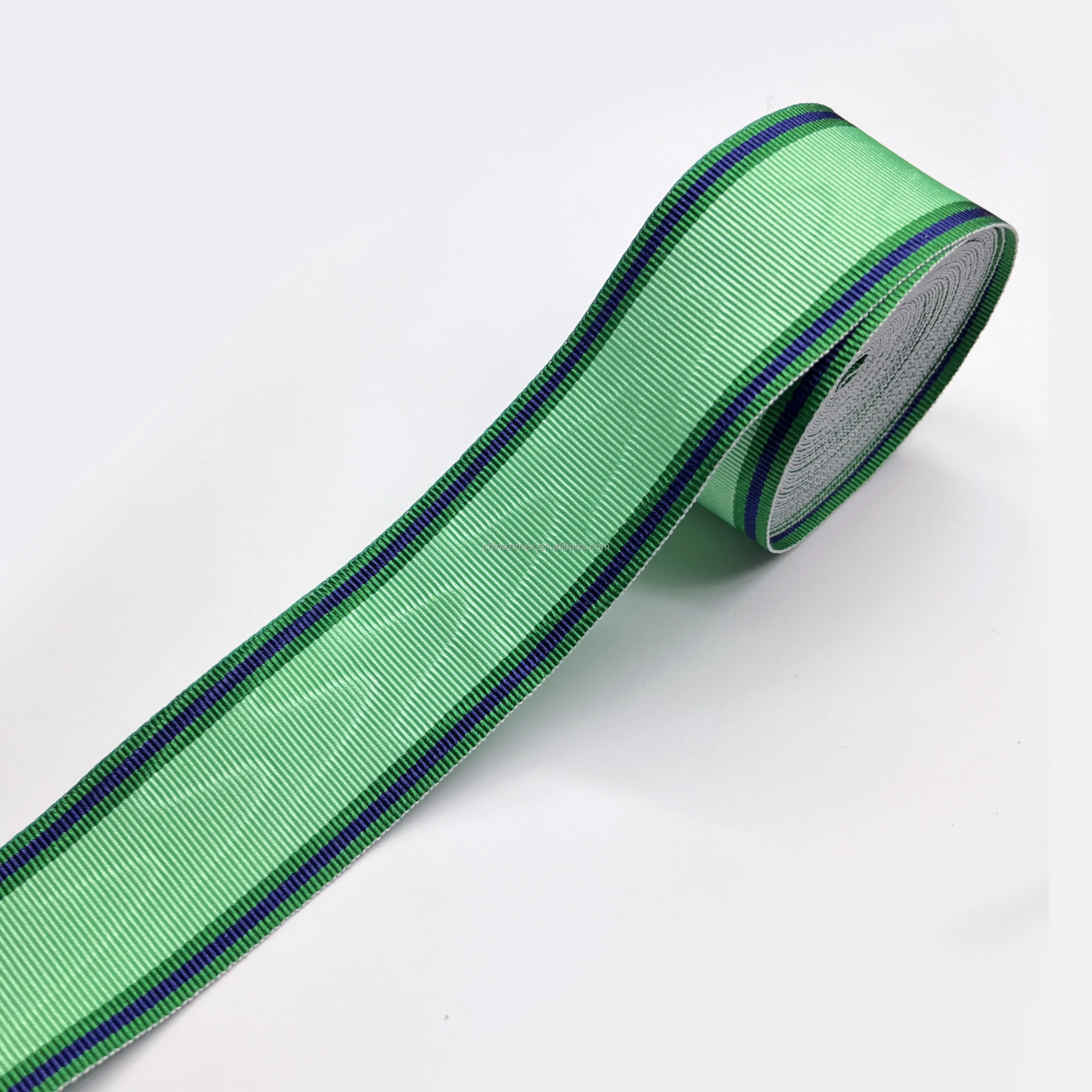 W Shape Texture Pattern Colorful Stripes Polyester Ribbon