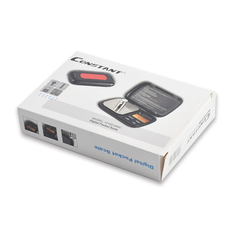 Constant-649c LCD Display Type Digital Electronic Pocket Weighing Balance Counting Mini Jewelry Scale 0.01-200G/0.001-20G - 12KG