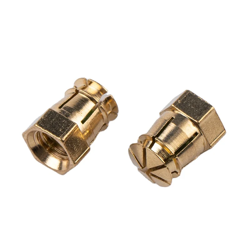 Hot Sale  Hardware Fasteners M6x12 Hexagon Expansion Pre-embedded Copper Nuts